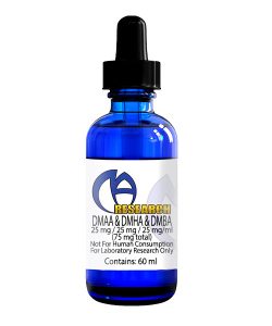 DMAA & DMHA & DMBA 25 mg/ 25 mg/ 25 mg/ml (75 mg total), 60ml bottle.